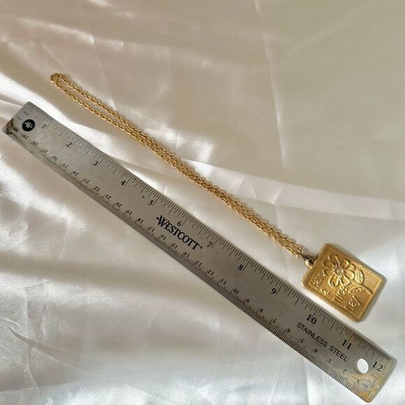 gold tone vintage Have a Nice Day pendant necklace - Picture 8 of 10